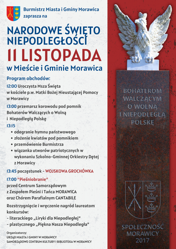 plakat obchodów w gminie Morawica